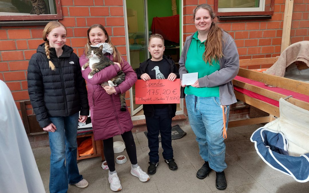Spendenübergabe ans Katzenhaus Büchen
